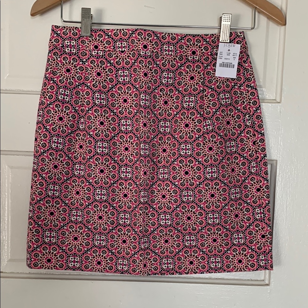 J. Crew A-Line Mini Skirt in Pink and Blue